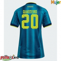 Camiseta Colombia Juan Fernando Quintero #20 Visitante Equipación para mujer Mundial 2026 manga corta